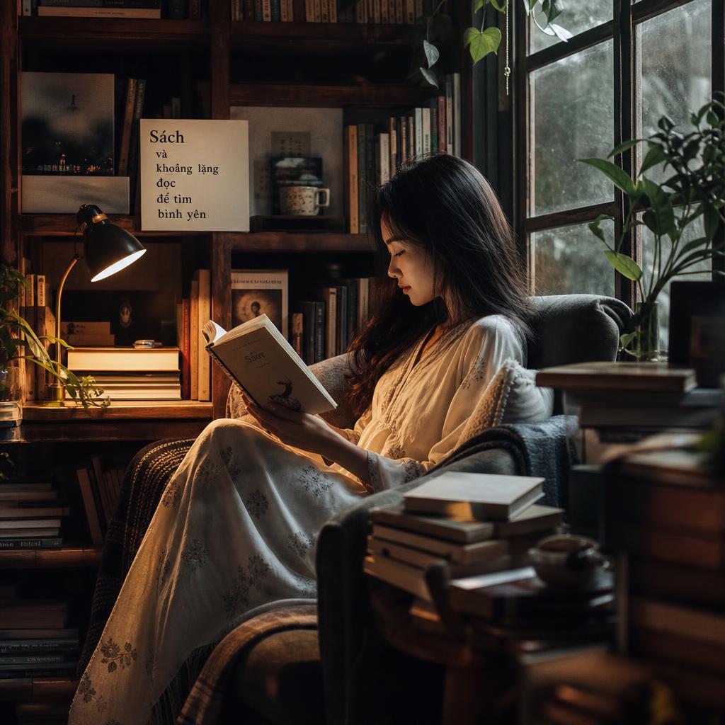 Sách và khoảng lặng đọc để tìm bình yên