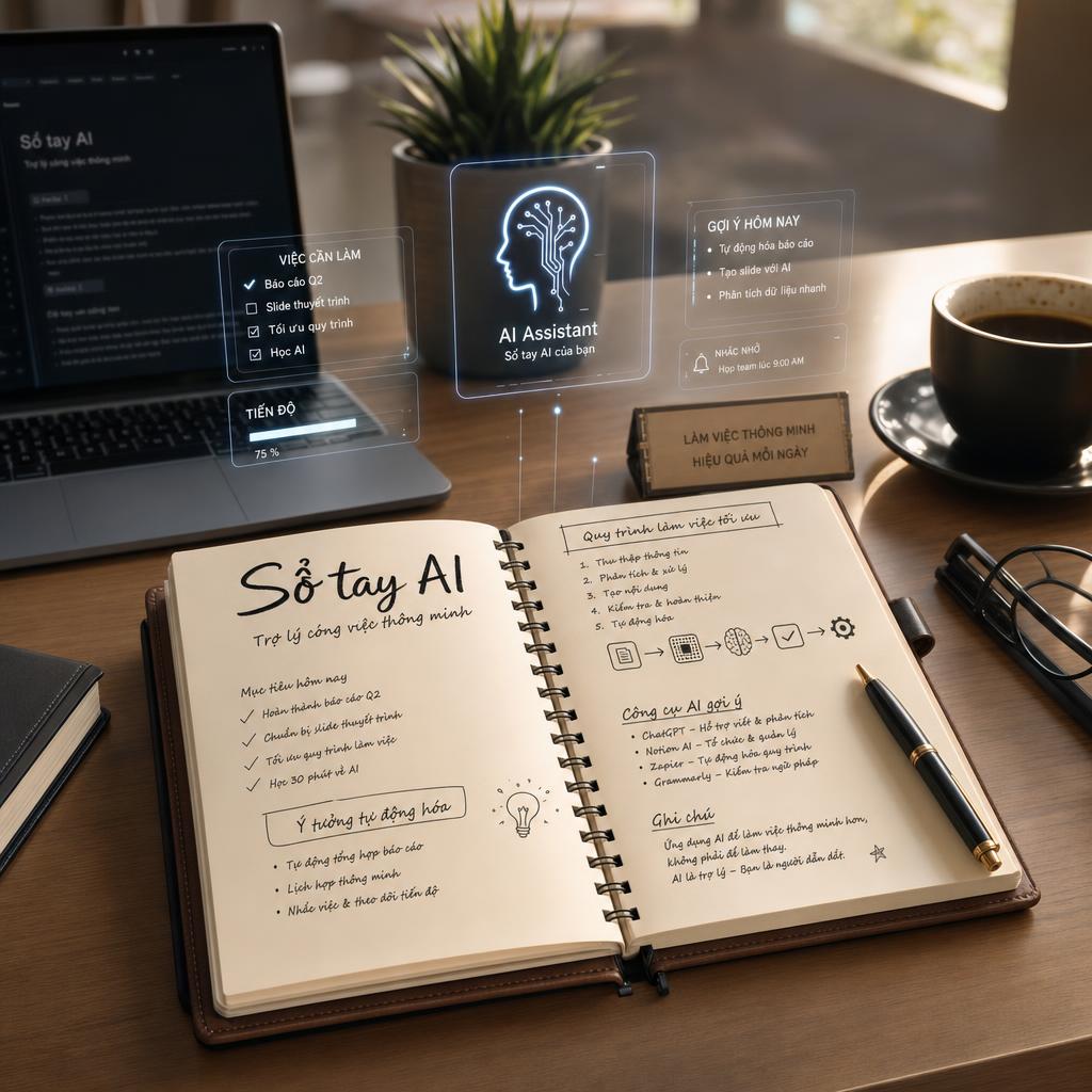 Sổ tay AI giúp công việc hiệu quả mỗi ngày dành cho bạn