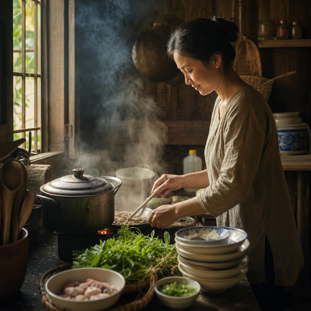 Vào bếp nấu món xưa tìm lại hương vị tuổi thơ đong đầy